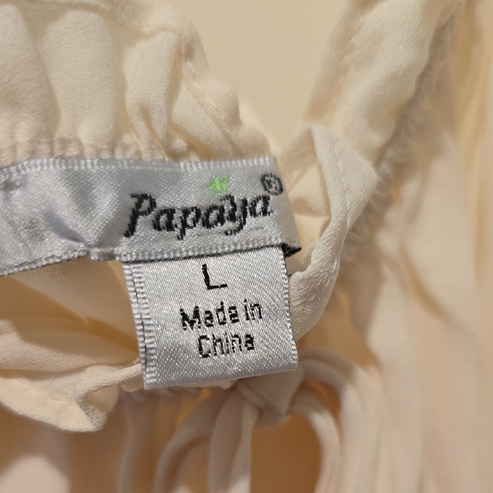Papaya Cream Ruffle Blouse - Picture 7 of 8